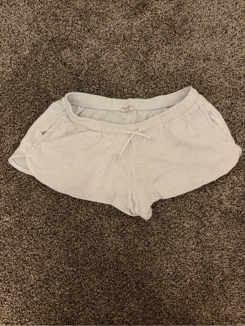 Light Gray Women's Waffle Knit Lounge Shorts - John Galt